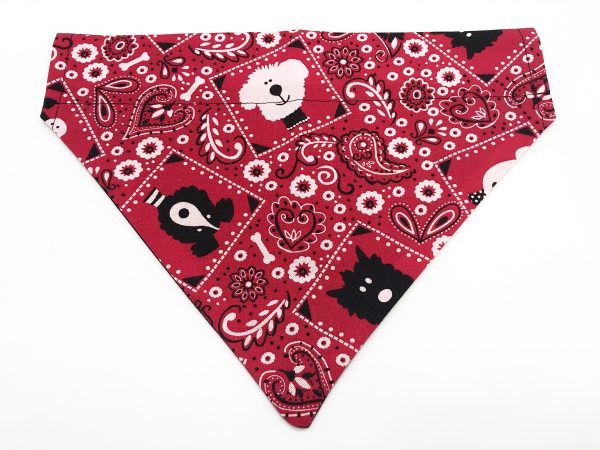 Dog Faces with Red dog bandana