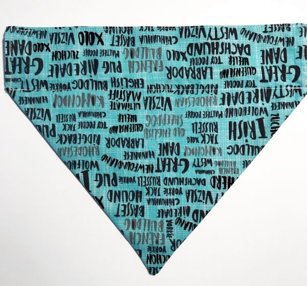 Teal Coloured Dog Breed Dog Bandana