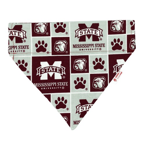 Bandana para cães Bulldogs da Universidade Estadual do Mississippi