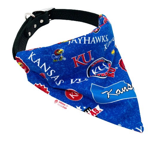 Bandana Jayhawks para cães da Universidade de Kansas
