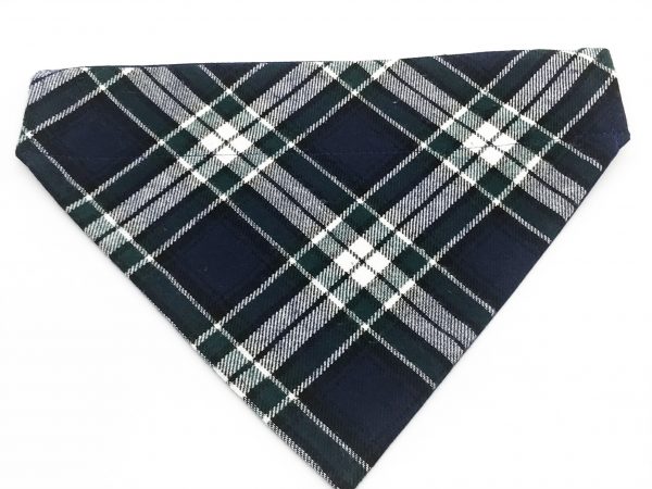 Bandana para perro Oxford Plaid Azul/Verde
