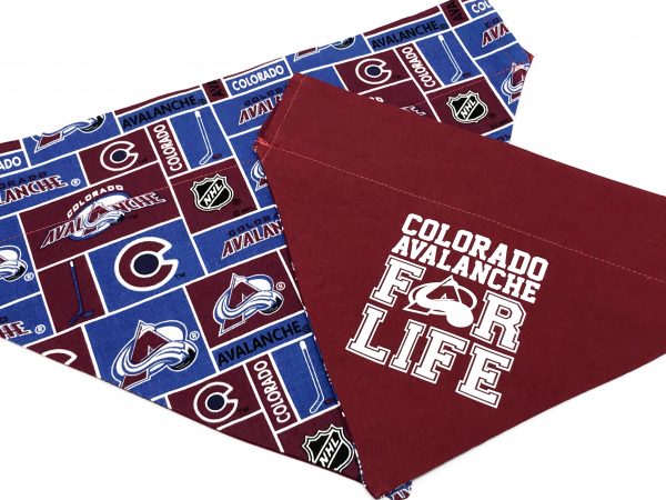 Bandana réversible pour chien Colorado Avalanche