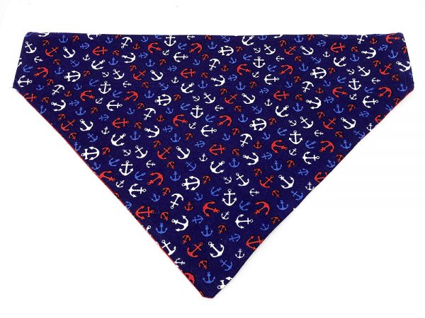 Nautical Anchors Blue dog bandana