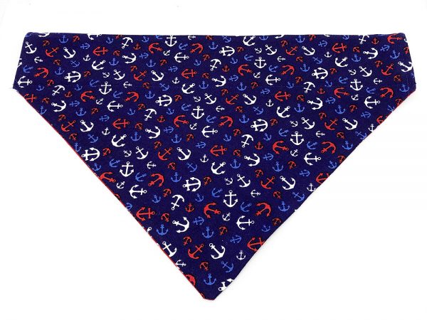 Ancres nautiques Bandana chien bleu