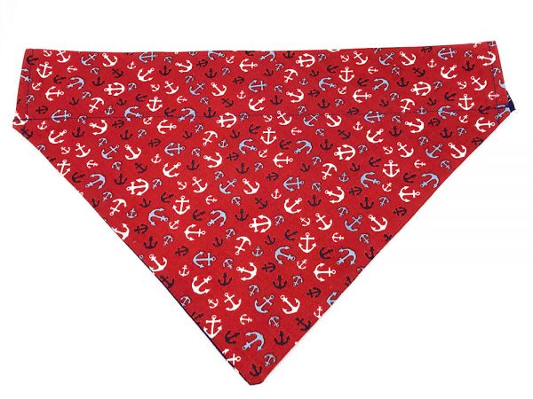 Bandana para perro Nautical Anchors Roja