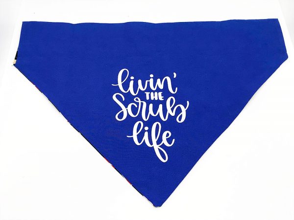 Medical Profession Reversible Living the Scrub Life Dog Bandana – Image 3