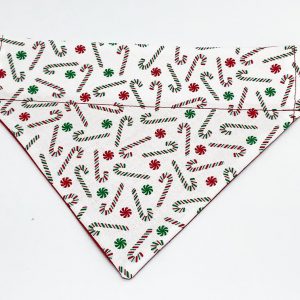 White Candy Cane Dog Bandana