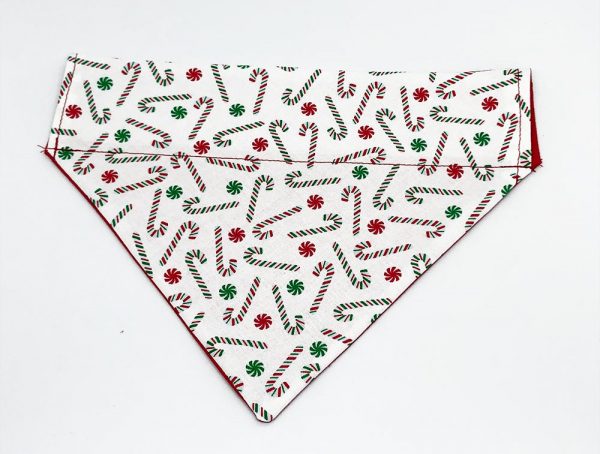 White Candy Cane Dog Bandana