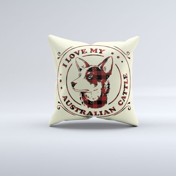 I Love My Australian Cattle Dog Capa de Almofada