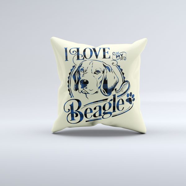 I Love My Beagle Pillow Cover – Bild 2