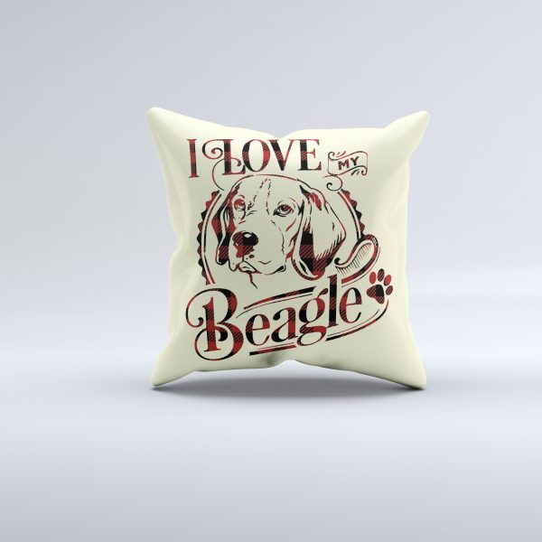 Ich liebe meinen Beagle-Kissenbezug