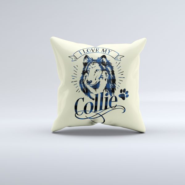 I Love My Collie Pillow Cover – Image 2