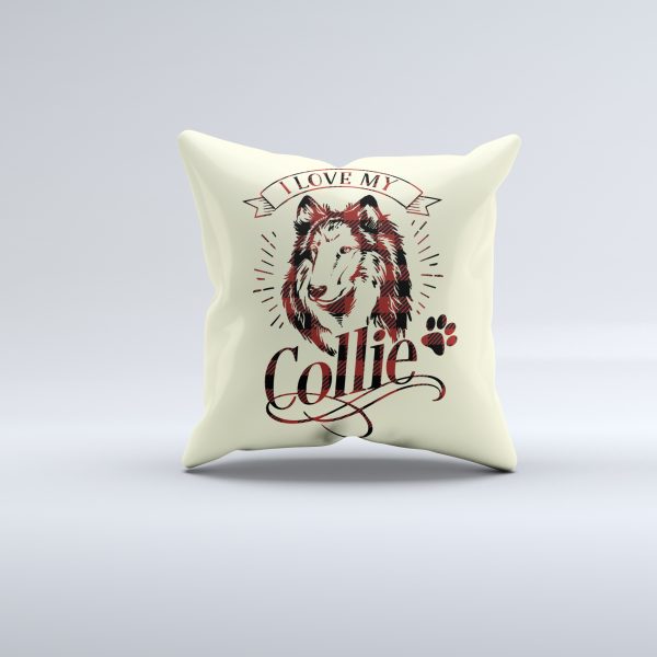 Housse de coussin J'aime mon colley