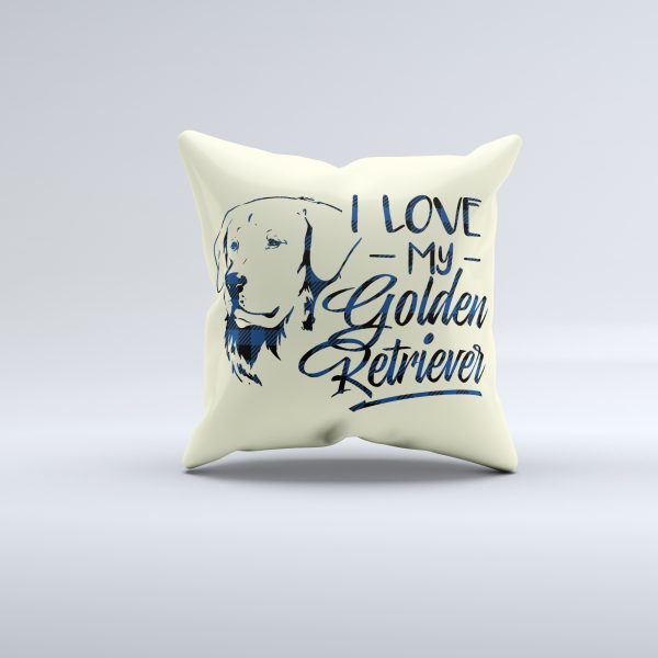 I Love My Golden Retriever Pillow Cover – Bild 2