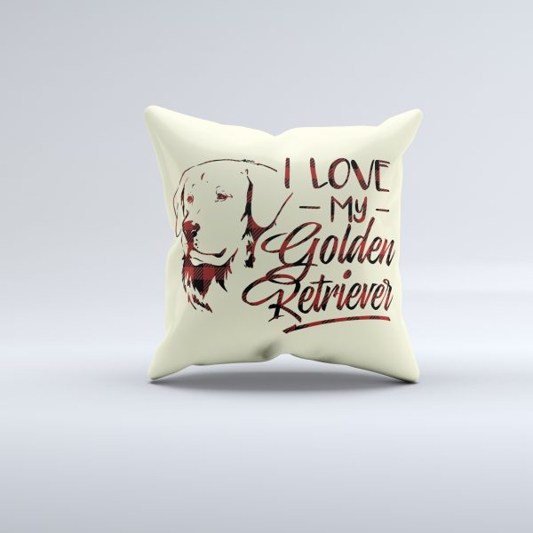 Ich liebe meinen Golden Retriever-Kissenbezug