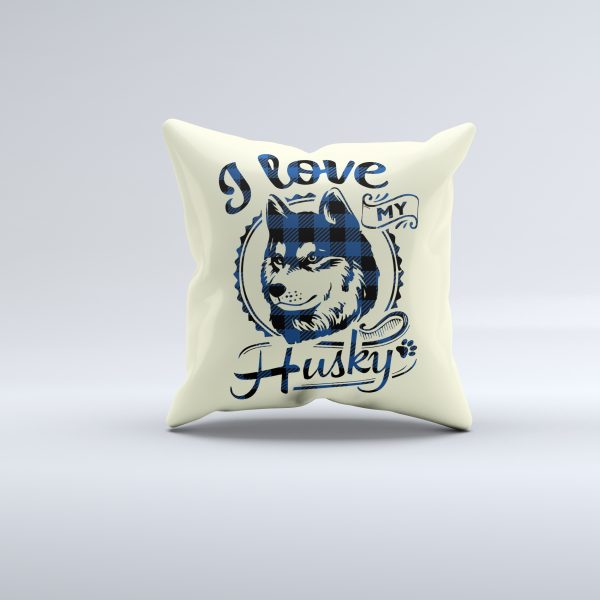 I Love My Husky Pillow Cover - Imagen 2