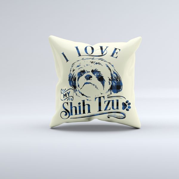 I Love My Shih Tzu Pillow Cover - Afbeelding 2