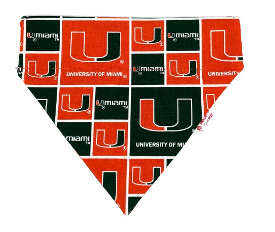 Pañuelo para perro de los huracanes de la Universidad de Miami