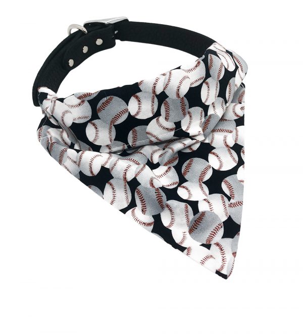 Hondenbandana met honkbalprint