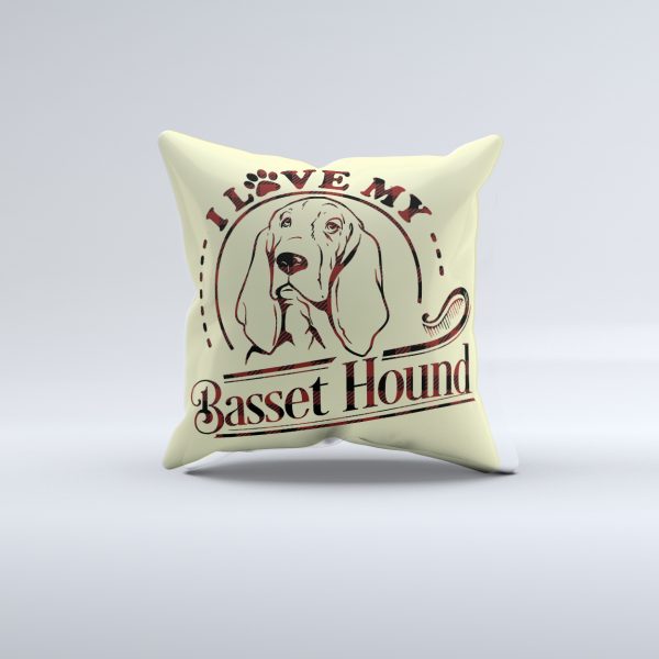 Ich liebe meinen Basset Hound Dog Kissenbezug