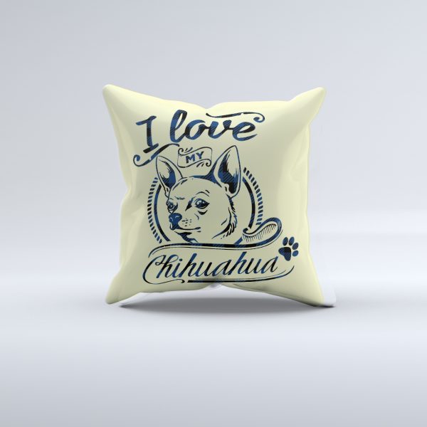 I Love My Chihuahua Pillow Cover - 画像 (2)