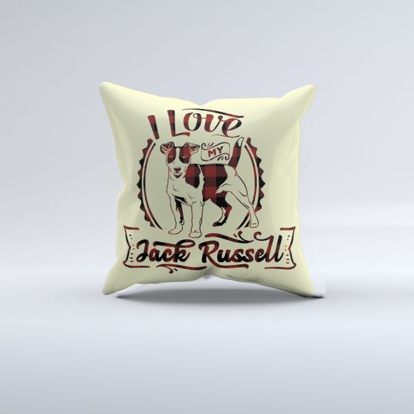 J'aime ma housse de coussin Jack Russell
