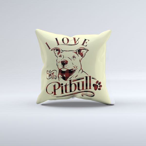 J'aime ma housse de coussin Pitbull