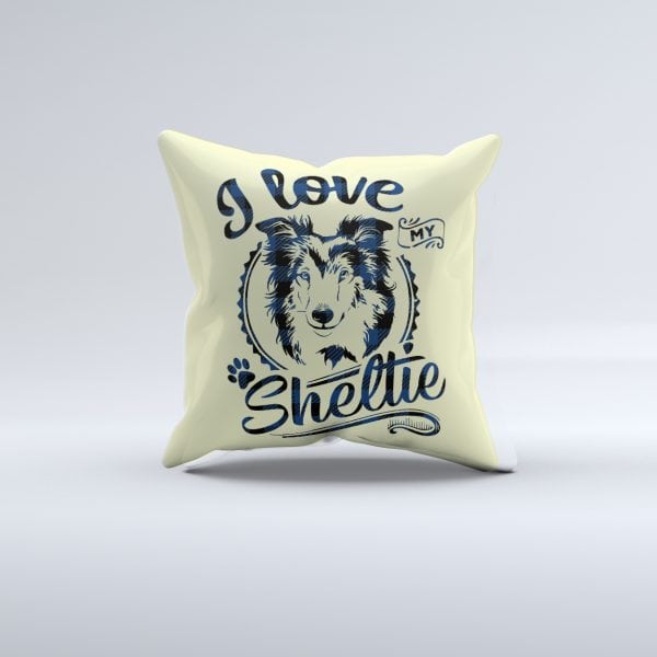 I Love My Sheltie Pillow Cover - Image 2