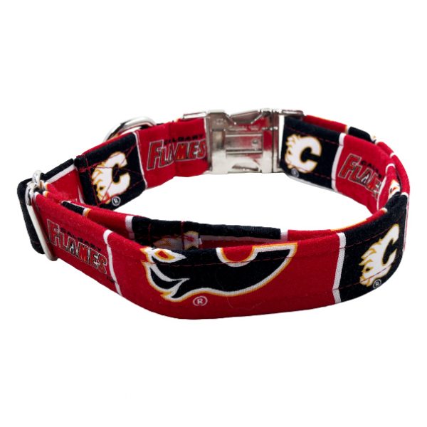 Calgary Flames Dog Collar