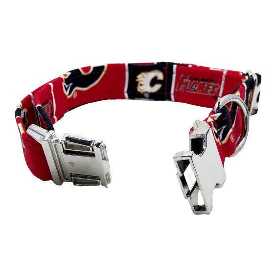 Calgary Flames Dog Collar