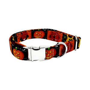 Pumpkin Patch Monsters Halloween Dog Collar