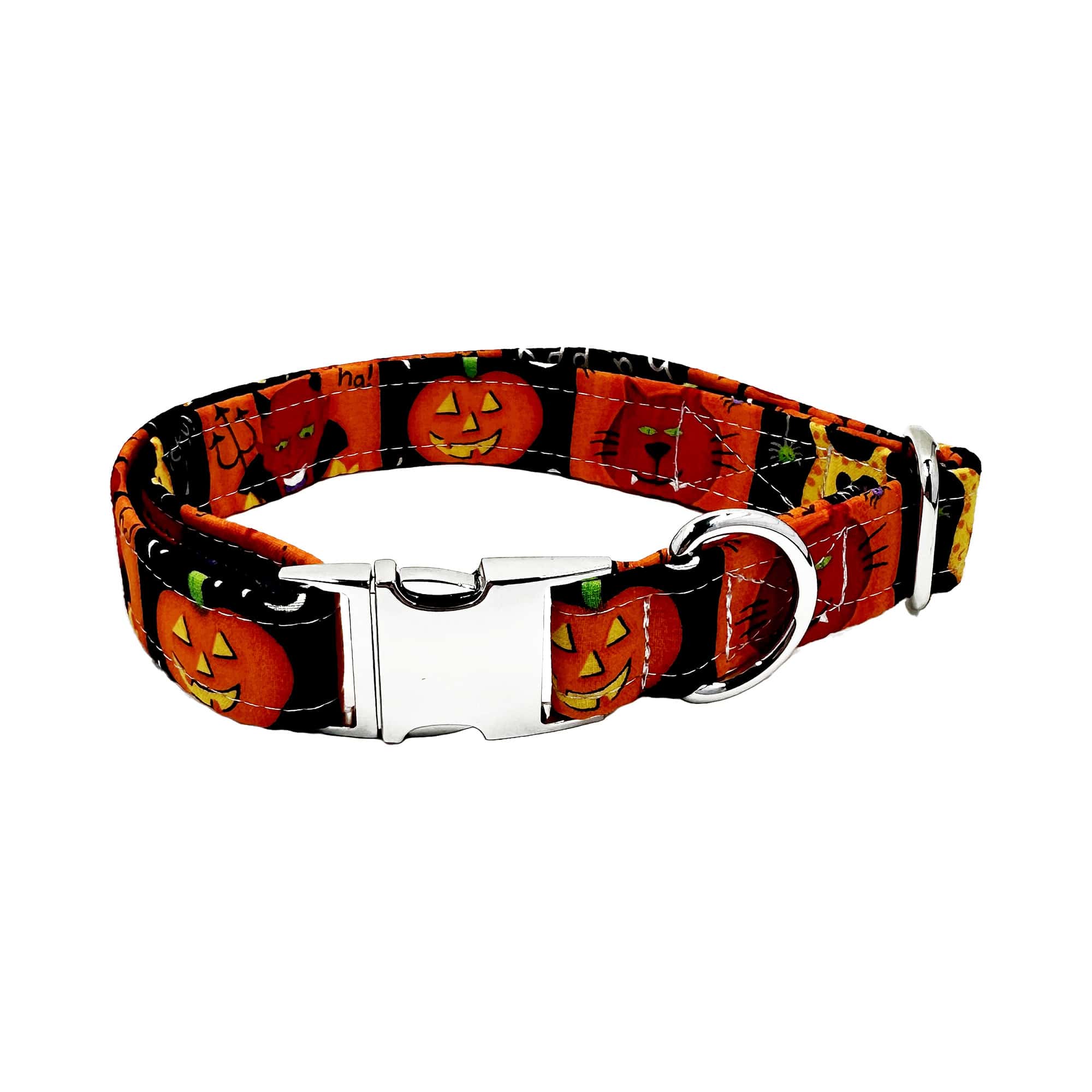 Pumpkin Patch Monsters Halloween Dog Collar