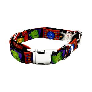 Spooky Little Monsters Halloween Dog Collar