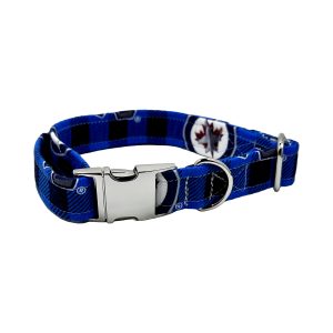 Winnipeg Jets Buffalo Check Dog Collar